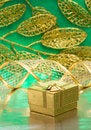 Free Golden Gift Box Royalty Free Stock Images - 5750409