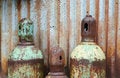 Free Rusty Acetylene And Oxygen Tanks Royalty Free Stock Image - 5756006