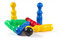 Free Colorful Bowling Pins And Ball Stock Photography - 5766732
