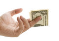 Free Giving One Dollar Royalty Free Stock Image - 5775776