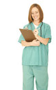 Free Nurse Write Something On The Clip Board Stock Image - 5776981