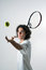 Free Tennis Ball In Air-Vertical Stock Image - 5771341