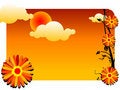 Free Flower And Clouds With Sun Stock Photo - 5782400
