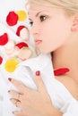 Free Lady With Petals Royalty Free Stock Image - 5790476