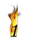 Free Fiery Number One Royalty Free Stock Photo - 5790545