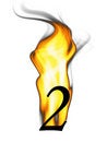 Free Fiery Number Two Royalty Free Stock Image - 5790546