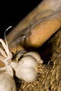 Free Garlic On Wood Isloated Stock Photography - 5795362