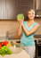 Free Woman Making Vegetarian Salad Stock Photo - 5814280