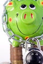 Free Piggy Bank Locked In Chain Royalty Free Stock Photos - 5837198