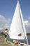 Free Man And Woman Next To Sailboat On Water - Vertical Royalty Free Stock Photo - 5831515
