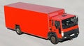 Free Vivid Bright Red Truck Stock Photo - 5846640