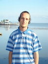 Free Man With Ear-phones. Royalty Free Stock Image - 5853646