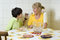 Free Boy Feeding Woman - Horizontal Stock Photography - 5850672