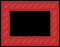 Free Red Celtic Knot Frame With Bla Stock Photo - 5878900