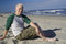 Free Young Man Relaxing On The Beach Stock Image - 5872921