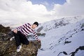 Free Young Model Posing At High Altitude Royalty Free Stock Image - 5883146