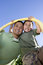 Free Father And Son Standing Under Pole - Vertical Stock Image - 5898461