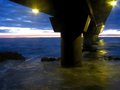 Free Pillar Of Pier At Sunrise Royalty Free Stock Images - 5909439