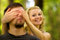 Free Girl Closes Eyes To Young Man. Royalty Free Stock Images - 5907909