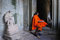Free Cambodia Angkor Wat With A Monk Stock Photos - 5925123