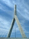 Free Cable Stay Bridge Wishbone And Clouds Royalty Free Stock Image - 5953056