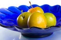 Free Group Of Plums On Blue Plate Royalty Free Stock Photo - 5971575