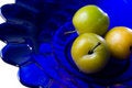 Free Group Of Plums On Blue Plate Stock Photo - 5971610