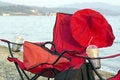 Free The Red Chairs With Red Hat Stock Images - 5993674