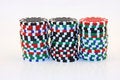 Free 3 Stacks Of Casino Chips Royalty Free Stock Photos - 5995328