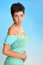 Free Gorgeous Young Female On A Blue Background Royalty Free Stock Photography - 6034897