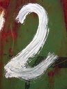 Free The Figure Two Is Drawn By A White Paint Royalty Free Stock Photo - 6044575