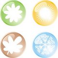 Free Four Seasons Buttons Stock Photography - 6044832
