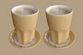 Free Two Cafe Latte Stock Image - 6045201