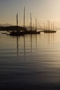 Free Boats Anchored At Dusk Royalty Free Stock Image - 6049236