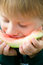 Free Boy Savors Watermelon Royalty Free Stock Images - 6049969