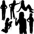 Free Childs Silhouettes Stock Photography - 6058132
