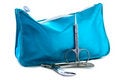 Free Blue Beautician And Nail Scissors. Royalty Free Stock Photo - 6068865