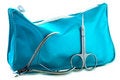 Free Blue Beautician And Nail Scissors. Stock Photos - 6068943