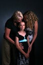 Free Three Generatins Kissing Child Royalty Free Stock Photography - 6080197