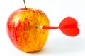 Free Red Apple With Red Dart Royalty Free Stock Images - 6089009