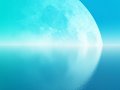 Free Big Cyan Moon Royalty Free Stock Photography - 6124657