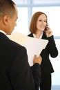 Free On The Phone During Meeting Stock Photo - 6171220