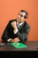 Free Businessman Looking At Off In Distance- Vertical Stock Image - 6180631