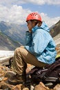 Free Mountaineer Girl In Helmet Royalty Free Stock Photography - 6191837