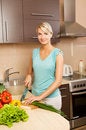 Free Woman Making Salad Royalty Free Stock Images - 6195799