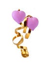 Free Celebratory Hearts And Yellow Tape Royalty Free Stock Images - 6203889