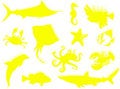 Free Sea-life Silhouette Royalty Free Stock Photo - 6207625