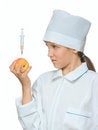 Free Scientific Medical Teen Girl With Syringe Stock Photos - 6249703