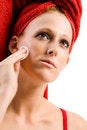 Free Beautiful Wellness Girl With Red Towel Royalty Free Stock Images - 6274849