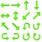 Free Green Arrows Set Stock Photos - 6298773